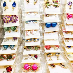 Wholesale 60 Pairs Assorted Women's Fashion Jewelry Beautiful Rhinestone Earring Stud Earrings Mix Styles