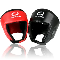 GINGPAI Boxing Sanda Adults Sports Helmets Universal Men Women MMA Muay Thai Karate Taekwondo Training Headgear Head Protector