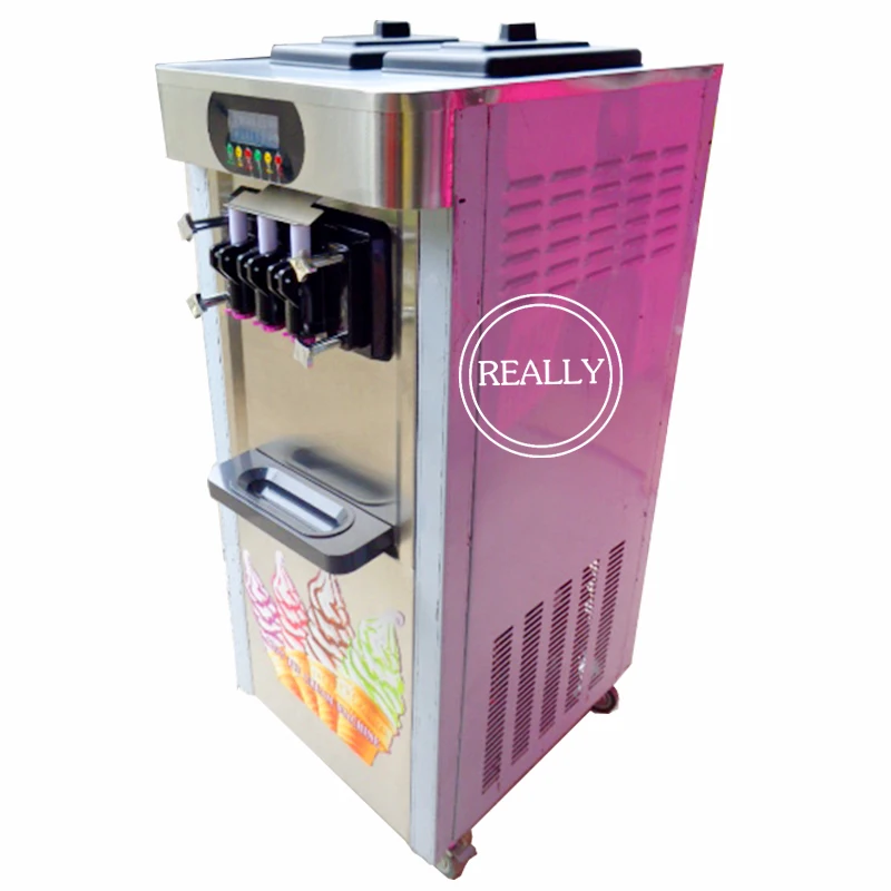 Commercial automatic ice cream machine 2300W three-color vertical ice cream machine intelligent sweetener ice cream machine