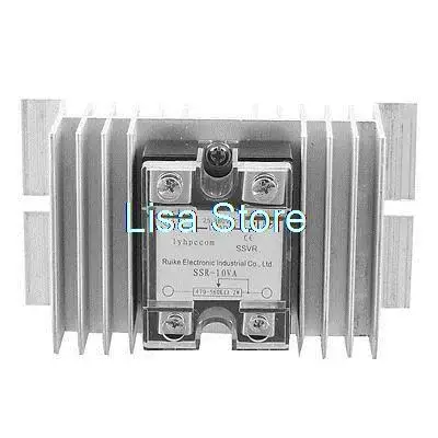 SSR Solid State Relay Voltage Resistance Regulator 10Amp 25-380VAC + Heat Sink