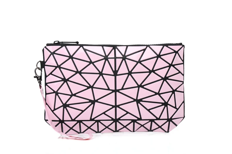 New Geometric Zipper Cosmetic Bag Women Makeup Bag Ladies Cosmetics Organizer Folding Travel Bag wholesale