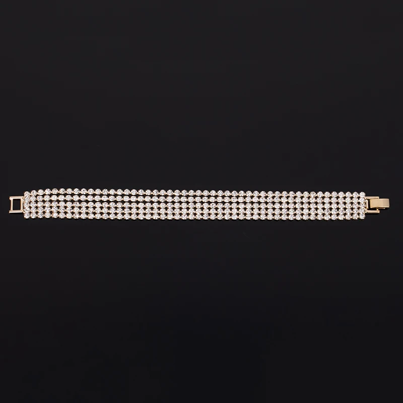 YFJEWE New Elegant Fashion Rhinestone Ladies Brief Crystal Multi-Layer Tassel Bracelet Female Bohemia Wholesale Price B017