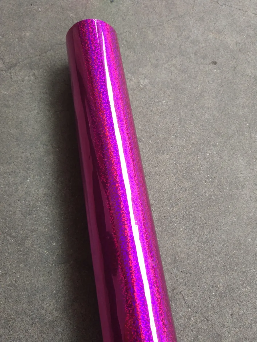 Holographic foil hot stamping foil hot press on paper or plastic purple Crystal pattern heat transfer film