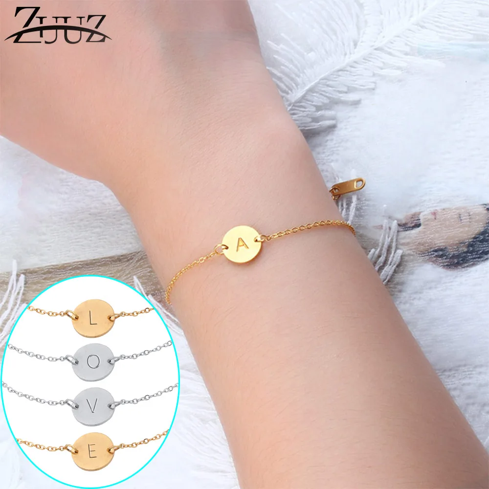 ZUUZ Letter R id bracelets bangles child jewelry accessories charm  best couple friendship bracelet chain link bracelet