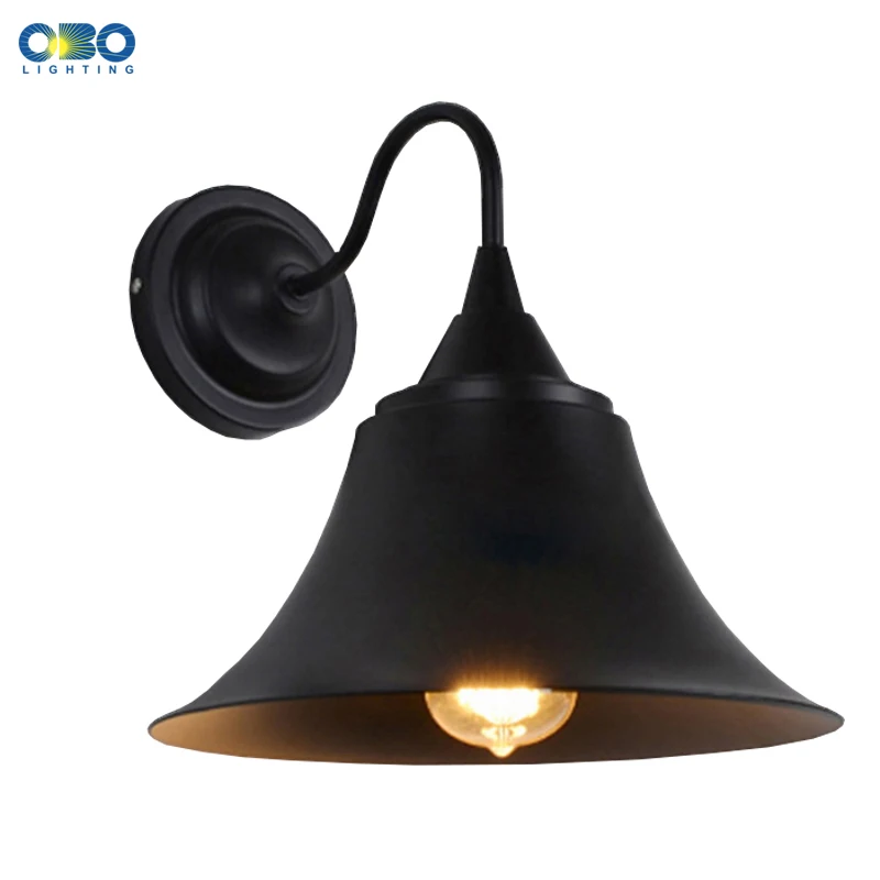 Vintage Black Iron Outdoor Waterproof Wall Lamp Bar Warehouse Aisle Wall Lighting E27 Lamp Holder 110-240V Free Shipping