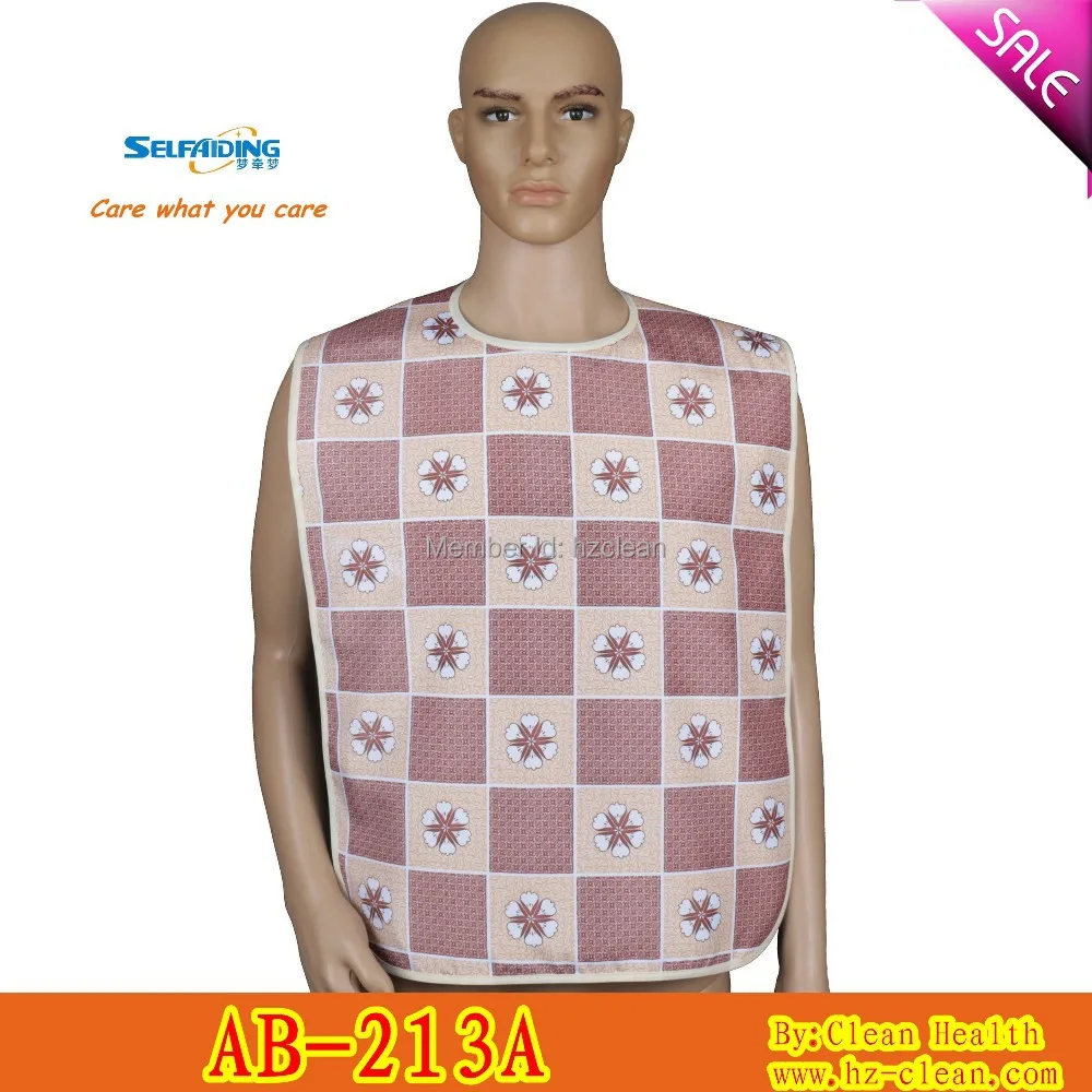 100%poly printed waterproof adult bib