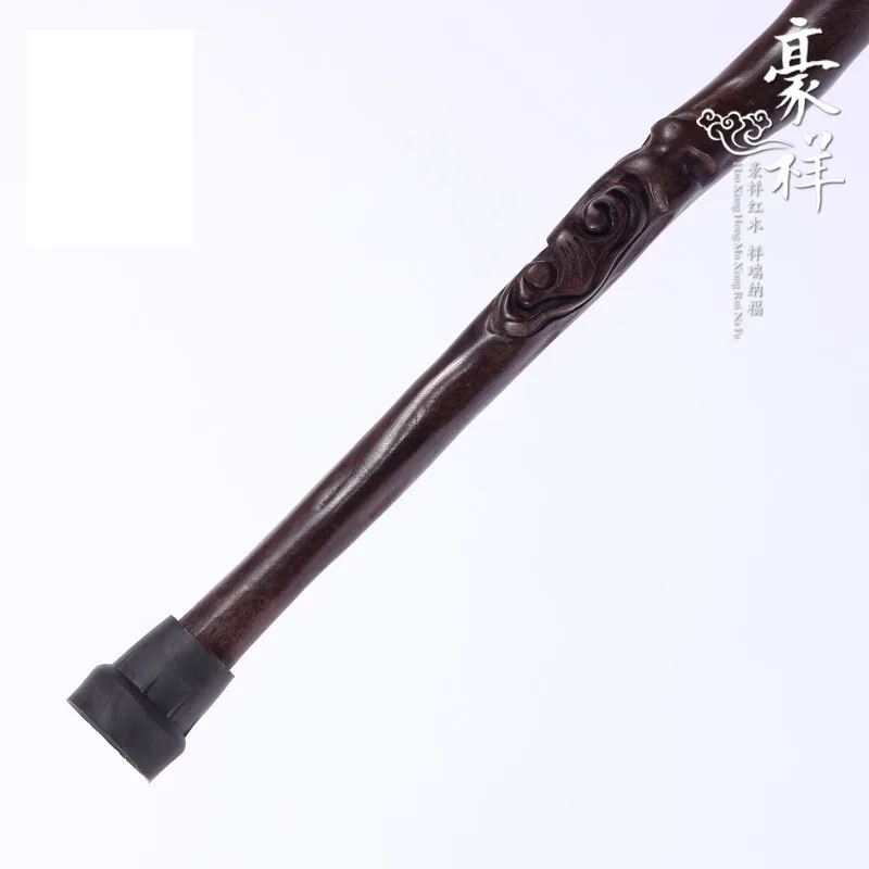 Ebony cane cane cane mahogany wood Ganoderma monolith solid wood stick old mahogany cane