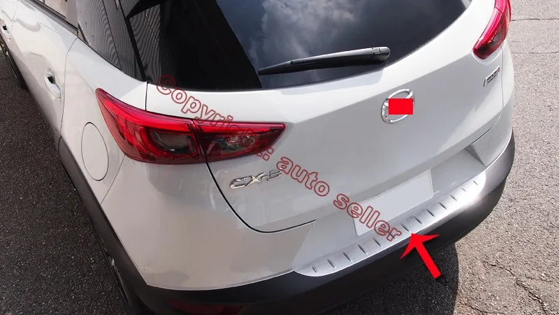 Stainless Steel Rear Bumper Sill Protector Trim For Mazda CX-3 2015 2016 2017 Car Accessories Stickers