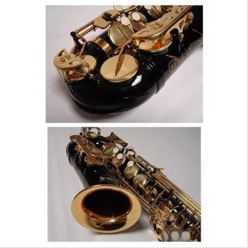 Professional Black Gold Alto Saxophone Sax Brand New