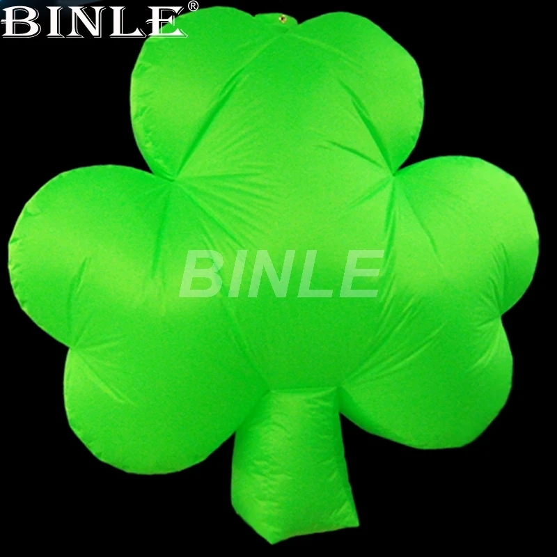 2mH giant artificail LED lighting inflatable shamrock hanging inflatable clower leaf balloon for nightclub/event/party