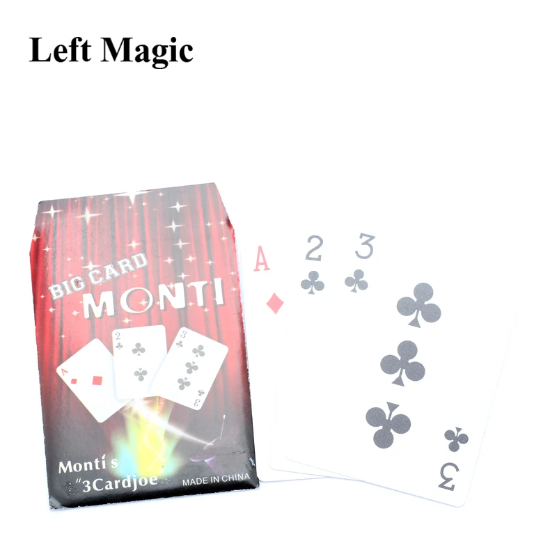 1 Pcs 3 Cards Monte Magic Card Three Card Poker Monte Card Trick Easy Classic Magic Tricks For Close Up Magic Illusion C2019