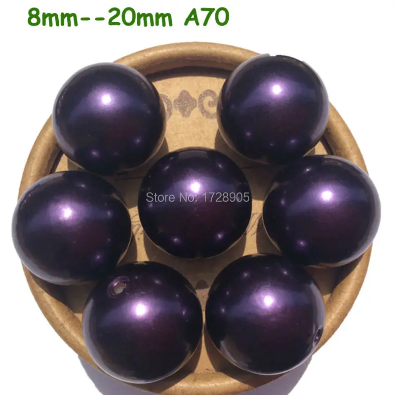 

Perla perle Purple ABS Pearl Bead Imitation fit Jewelry DIY 6mm to 30mm A70 Acrylic Beads for Toddler Loose Bead for women