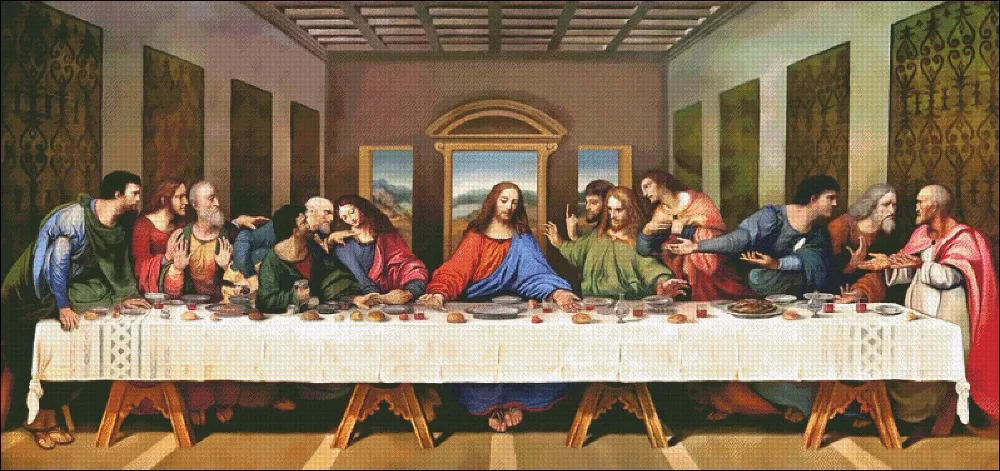 Needlework for embroidery DIY DMC High Quality - Counted Cross Stitch Kits 14 ct Oil painting - The Last Supper