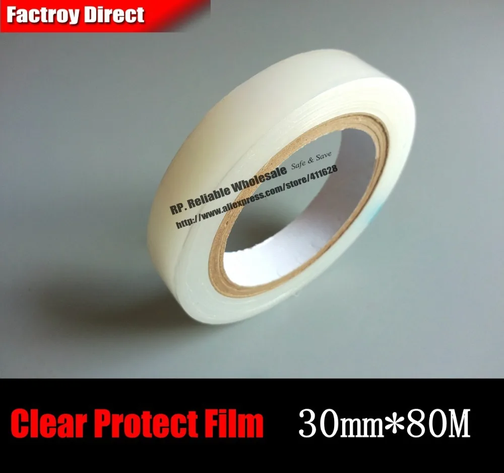 (30mm*80M) Transparent PE Film, Protective for Tablet, Mini Pad, Laptop Case Frame, Glass, Cellphone, GPS Screen