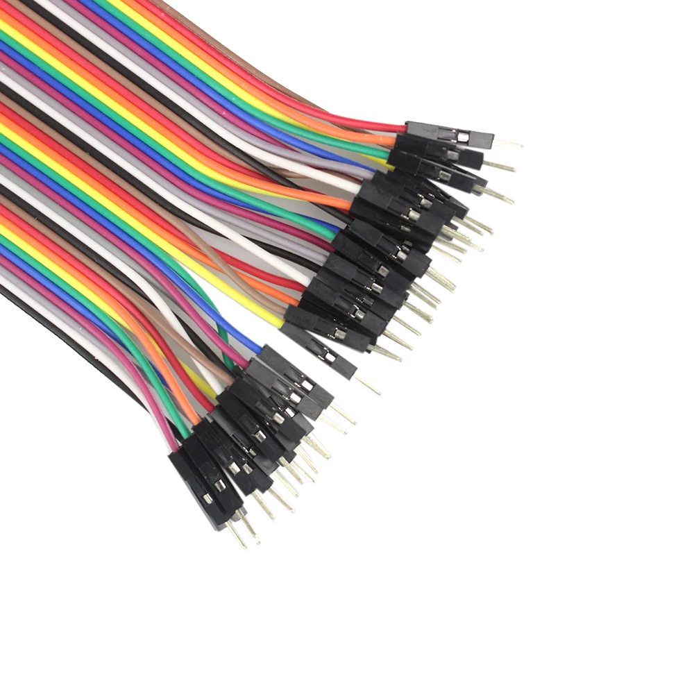 Línea de Cable DuPont macho a macho, Conector de puente macho a hembra, placa de pruebas para Arduino, Kit de bricolaje, 30cm