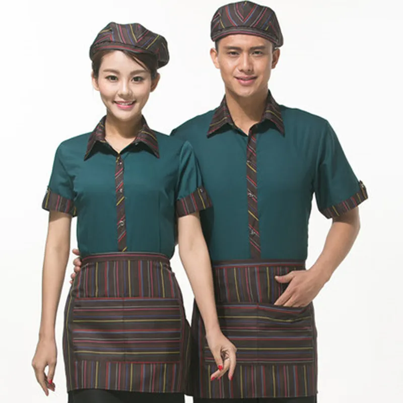 New Cooking suit short-sleeved summer men and women kitchen Western restaurant canteen cake shop hotel chef uniforms tooling