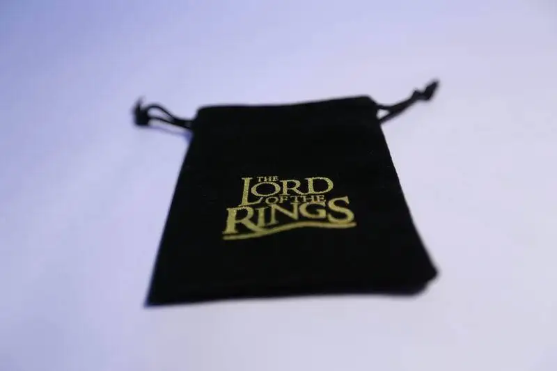 Bolsa de embalaje de joyería LOTR de alta calidad, bolsa de terciopelo para joyería