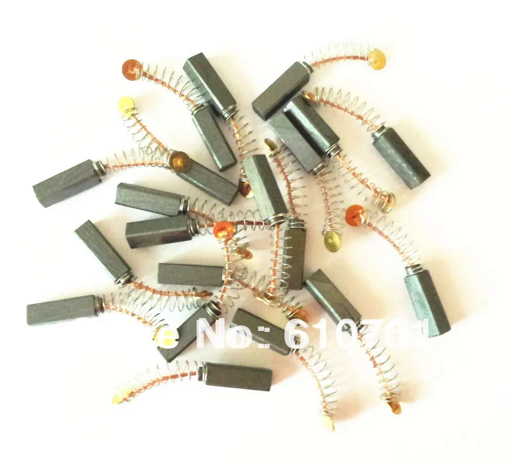 20pcs Electric Motor Carbon Brushes 6x6x17mm Springs & Wire Leads Power Tool 15/64