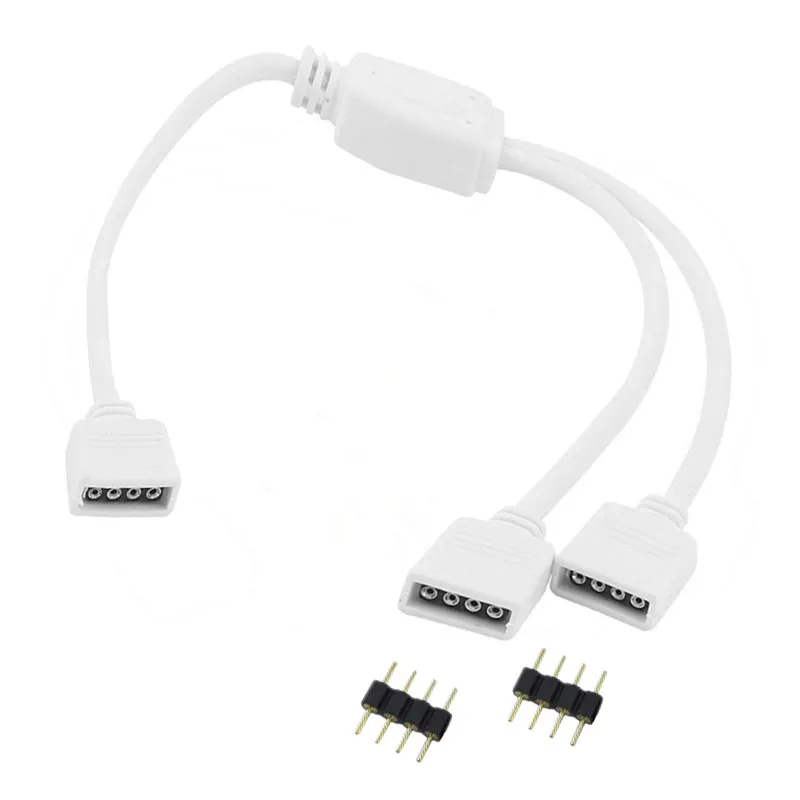 Strip Accessories 1 to 2 3 4 Ways Output 4 Pin 10MM Female Connector Splitter RGB LED Strips Extension Cable for 5050 LED Strips