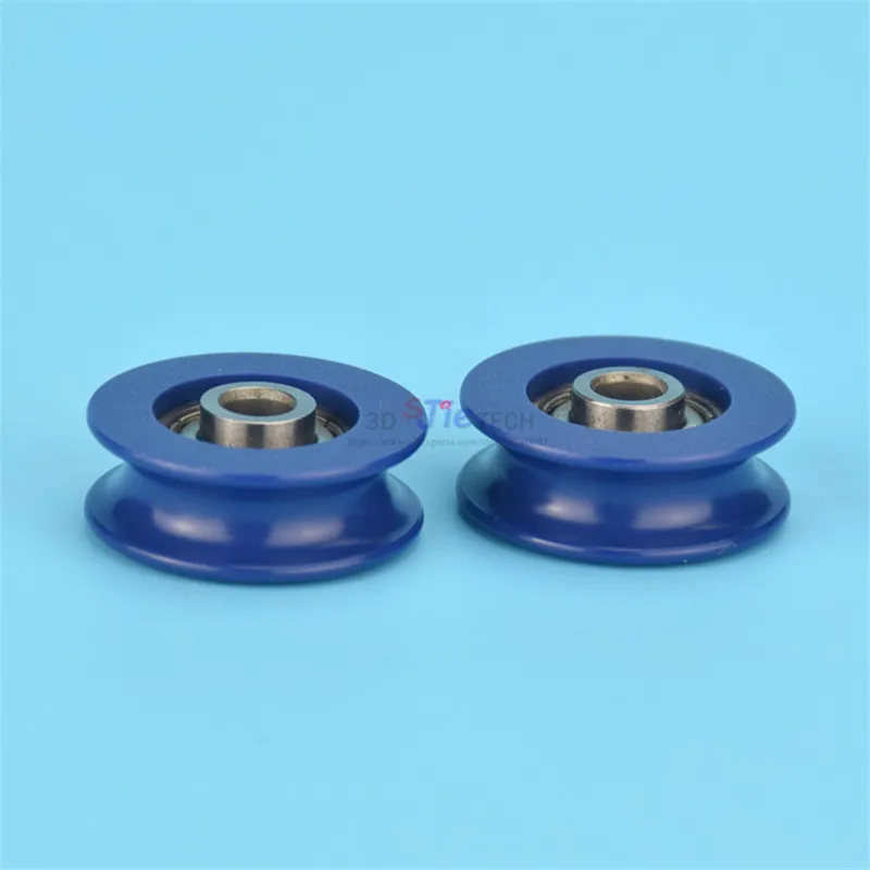 1pcs 5*25.5*8.8mm U Groove steel wire rope hanging wheel POM nylon roller bearing pulley