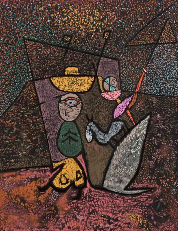 High quality Oil painting Canvas Reproductions The Travelling Circus (1940)  by Paul Klee Painting hand painted