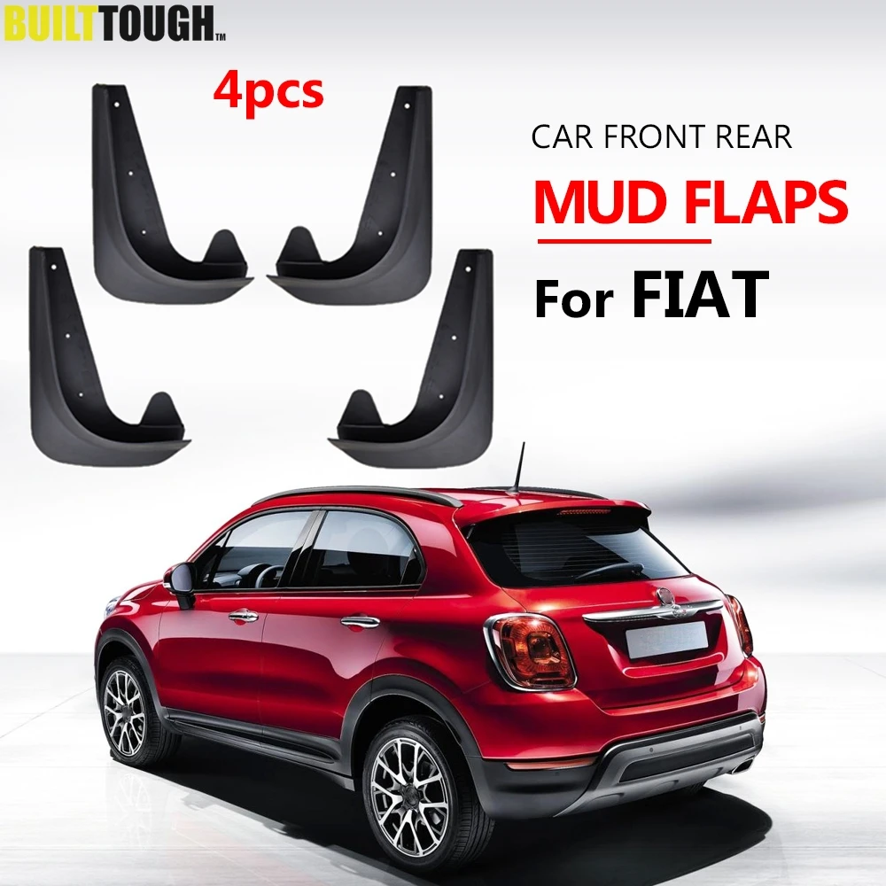 Set Universal Mudflaps Mud Flaps Splash Guards Mudguards For FIAT 500 500x 500l Bravo Punto Uno Croma Doblo Qubo Scudo Sedici