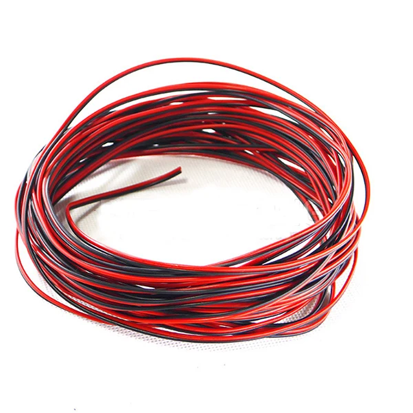 100m/Roll 2x20AWG PVC Wire Red+Black 2Pin Single Color LED Strip Extension Extend Connector Cable Cord For 5050 3528