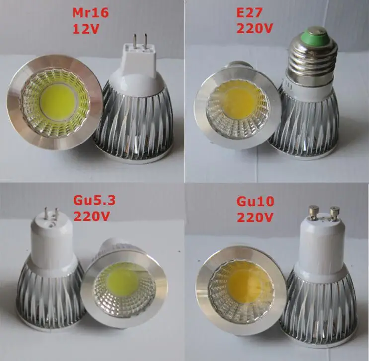 

COB GU10 GU5.3 E27 E14 MR16 12V Lampada LED Lamp 220V 110V 3W 5W 7W Bombillas LED Spotlight Lamparas LED Bulbs Light