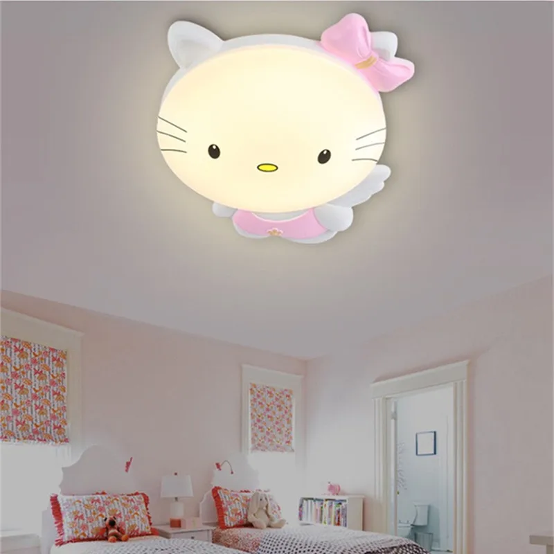 HAWBERRY LED white light neutral warm white light children's bedroom room kitten cartoon simple ceiling lamp