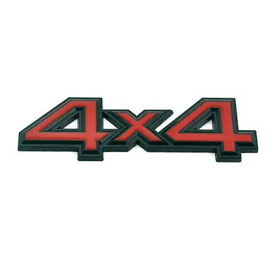 1 Pcs  New Arrival Red & Black 4X4 Badge for SVU 4X4 Car Front Grill Grille Emblem   Car Styling