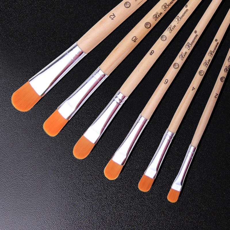 Fine Watercolor Propylene Painting Brushes Oil Painting Brushes 6 pcs Sets Multiple specifications of Artistic school supplies