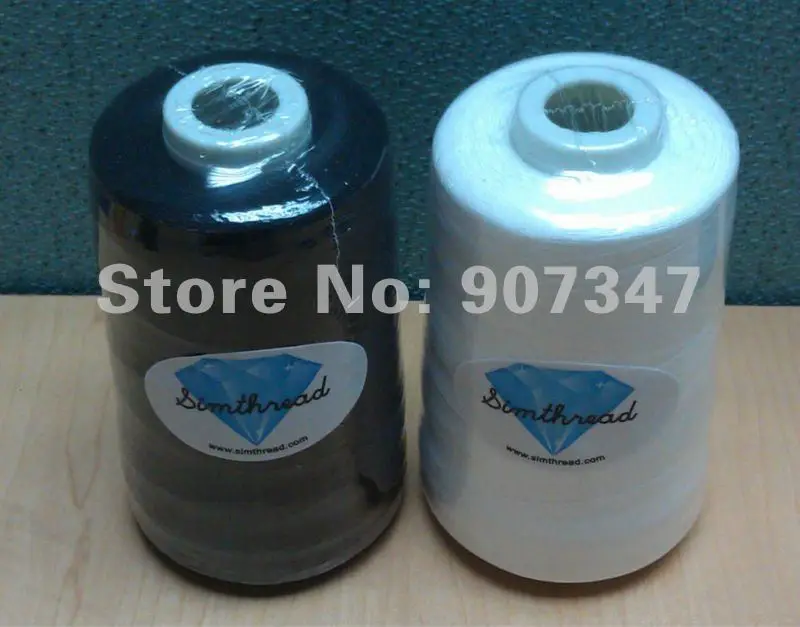 Bobbin fill Sewing Thread with 5000m*4 cones(black  and white available), embroidery bottom thread +free shipping