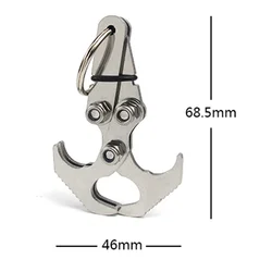 EDCGEAR Stainless Steel Magnetic Grappling Hook Folding Climbing Claw for Outdoor Activities