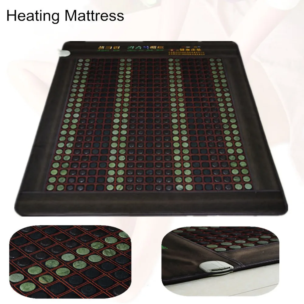 Far Infrared heating Jade Massage Mattress Heated Germanium stone Mat As Seen On TV 2020 with Free Gift eye cover