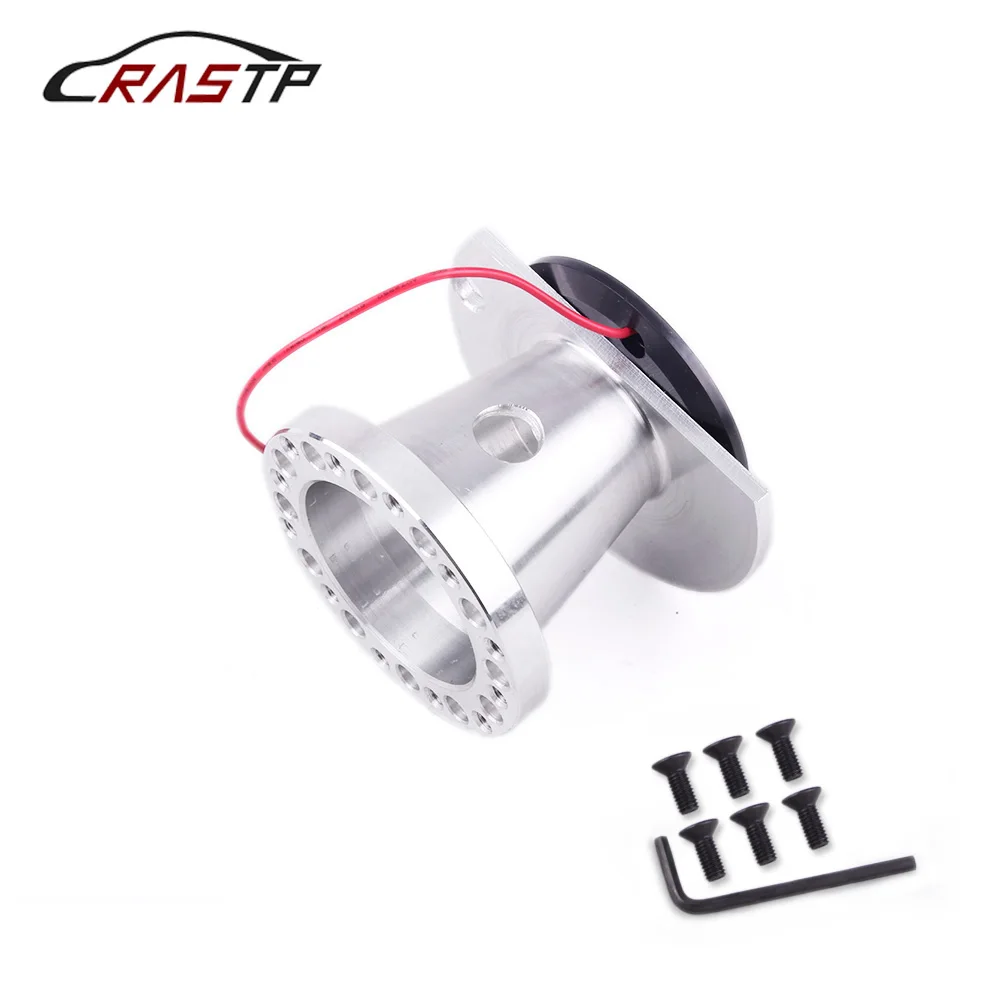 RASTP- 1 PC Silver Aluminum Modified Drift Quick Release Steering Wheel Hub Adapter Snap Off for Honda GK5 Wheels Parts RS-QR015