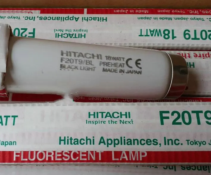 

For 2PSC HITACHI F10T8/BL 10WATT Black Light fluorescent lamp,UVA 10W F10T8BL Preheat bulb tube