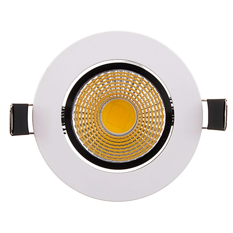 Jiguoor Silver Ultra gorgeous Dimmable LED COB Downlight with Drive AC85-265V 6W Recessed LED Spot Light Decoration Ceiling Lamp