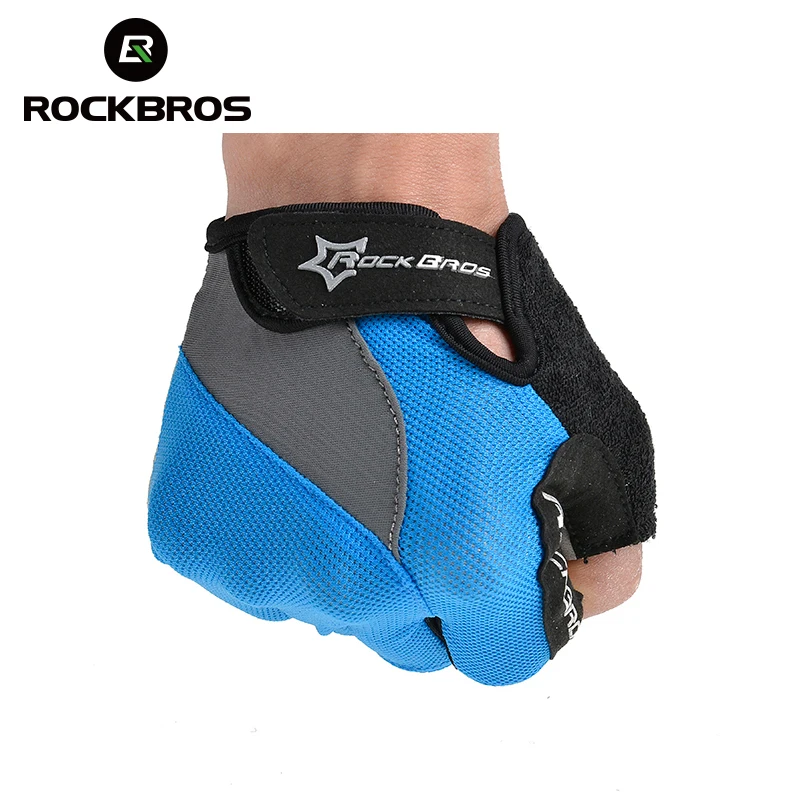 ROCKBROS Cycling Bike Gloves Sweat Design Half Finger Gloves for Men and Women Bicycle Riding Outdoor Sports Gel Pad Gloves