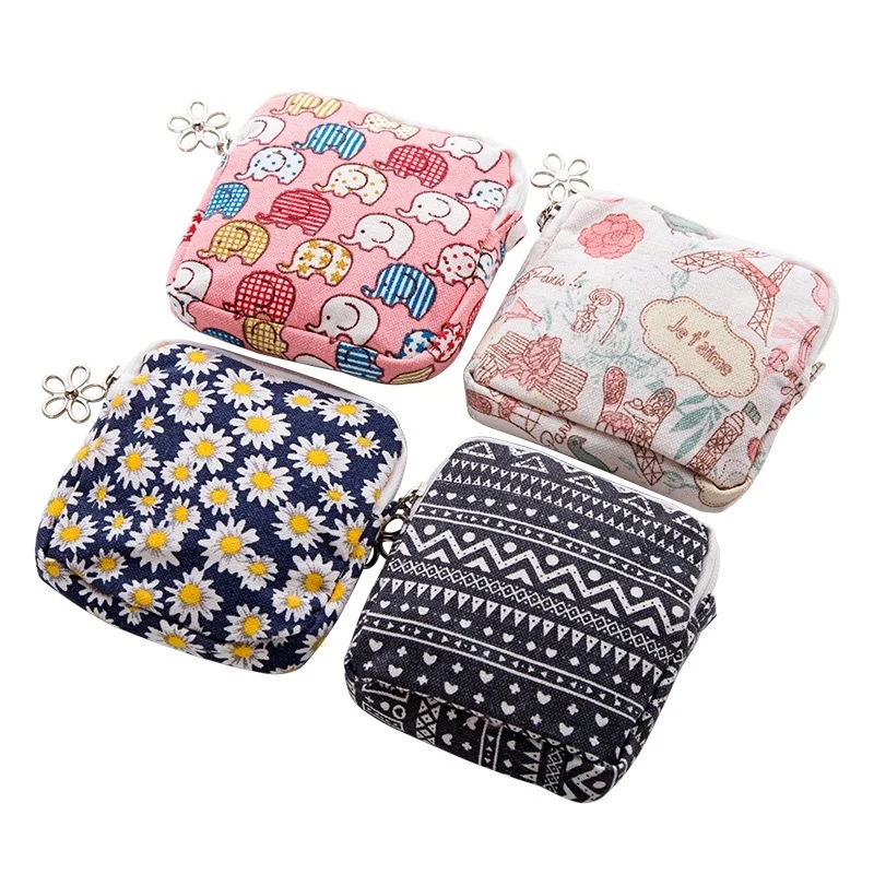 2019 Girl Sanitary Napkin Bag Brief Cotton Sanitary Storage Bag Travel Bags Woman Towel Holder Pouch Cosmetic Bags & Cases