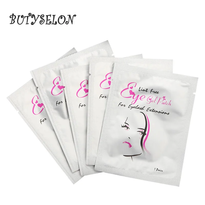 50 زوجًا من رقع تمديد الرموش تحت وسادات العين ملصقات ورقية من الجل لاش رفع هيدروجيل أدوات مكياج التجميل