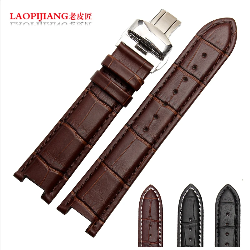 

Duty quality genuine Leather Watch Strap 22mm x 13mm and 20mm x 11mm with stainless steel butterfly buckle fashion accessories