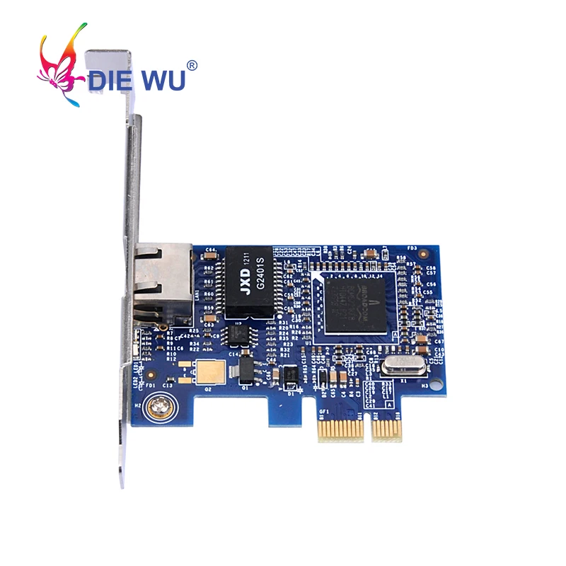 

DIEWU Boardcom BCM5751 PCI-E Desktop 1Gigabit Ethernet Network Card Adapters RJ45 NIC 10/100/1000M LAN Adapter Support ESXi5.5