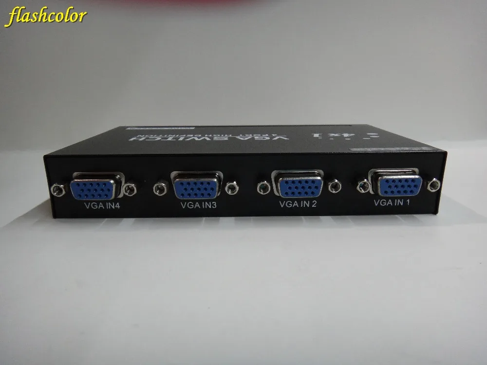Flashcolor New 4 Ports 4 In To 1 Out VGA Splitter Switch Box
