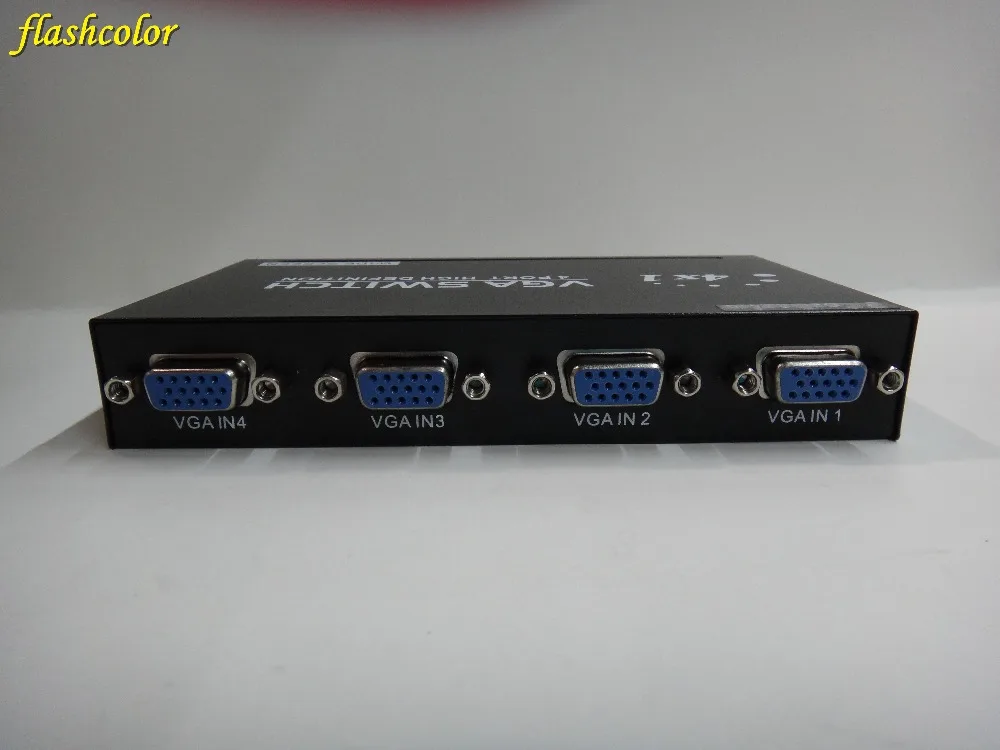 Flashcolor Nieuwe 4 Poorten 4 In Tot 1 VGA Splitter Switch Box