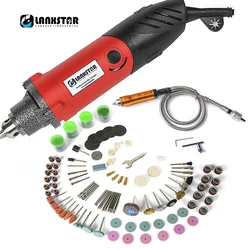 LANXSTAR 7500 Rotary Electric Drill Dremel Style Electric Drill Machine Power Tool 6mm Mutifuction Chuck Chisel Flexible Shaft