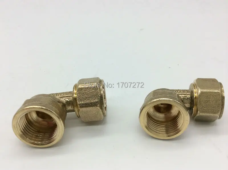 موصل أنثى PEX-al-PEX L1216 * 1/2 ، مقبس أنثى ، موصل نحاسي ، خيط bsp ، شحن مجاني
