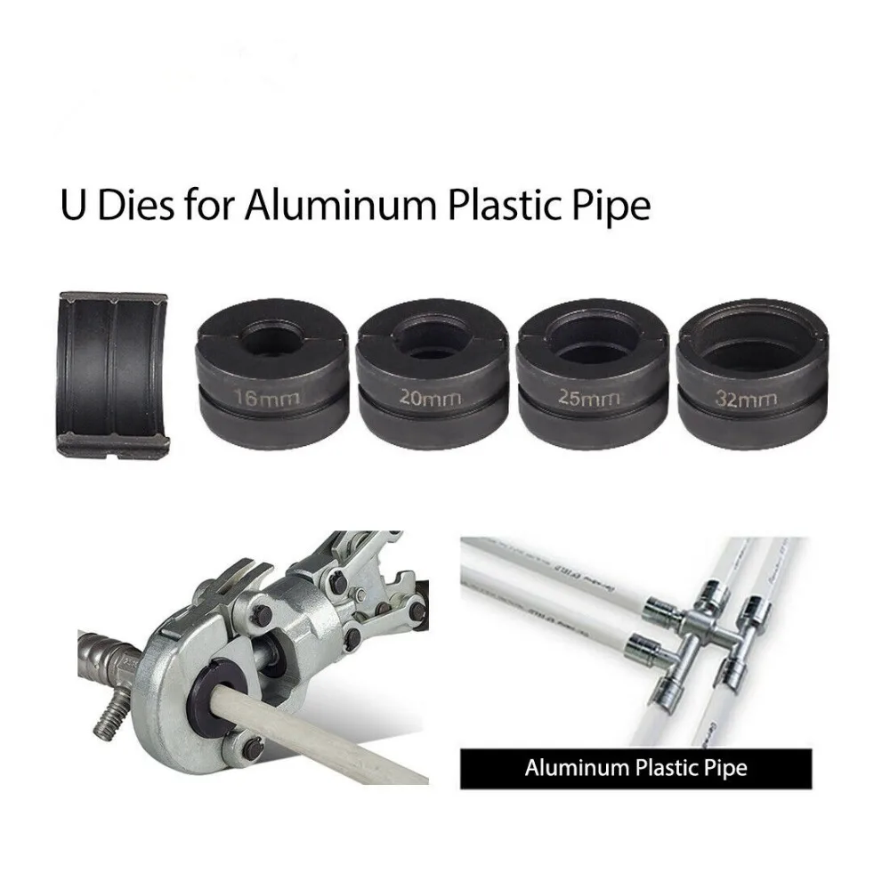 Pipe Crimper Tube B Press Plumbing Fitting Tool Rotatable Pex-Al-Pex U 16-32mm