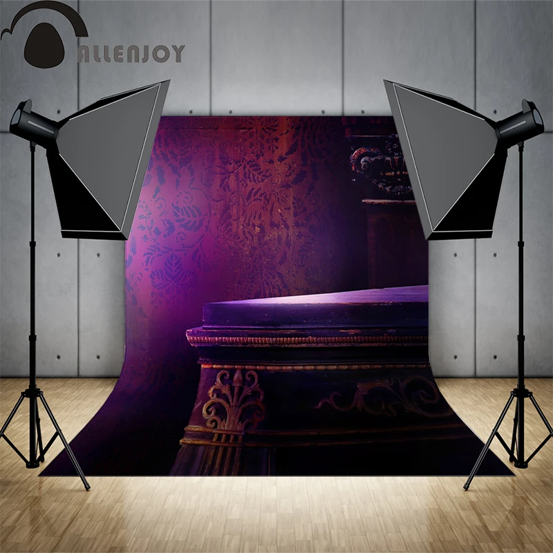 Allenjoy backgrounds for photo studio Pattern purple mysterious table artistic elegant noel vinyl backdrops for photography