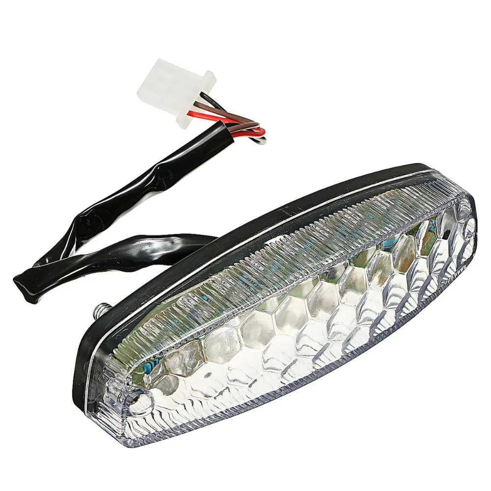 Motorcycle Red LED Rear Lamps Taillight Brake Lights For 50 70 110 125cc ATV Quad Kart TaoTao Sunl Chinese Motorbike Light image 4
