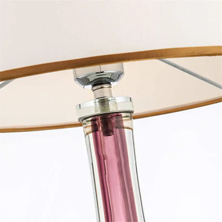nordic luxury Purple glass Long neck table lamp for villa bedroom living room home deco desk lamps office led light fixtures image 3